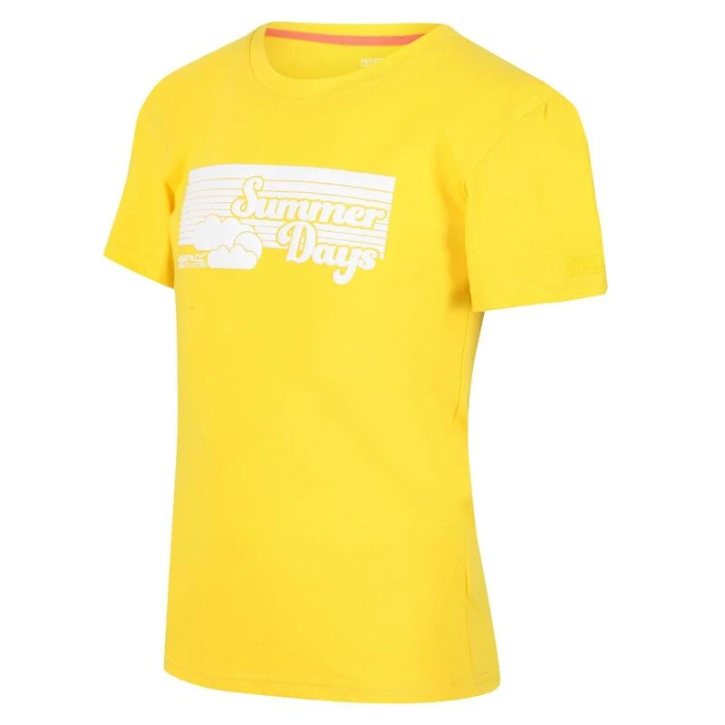 Regatta Bosley V T-shirt De Marche à Manches Courtes Pour Enfant - Jaune