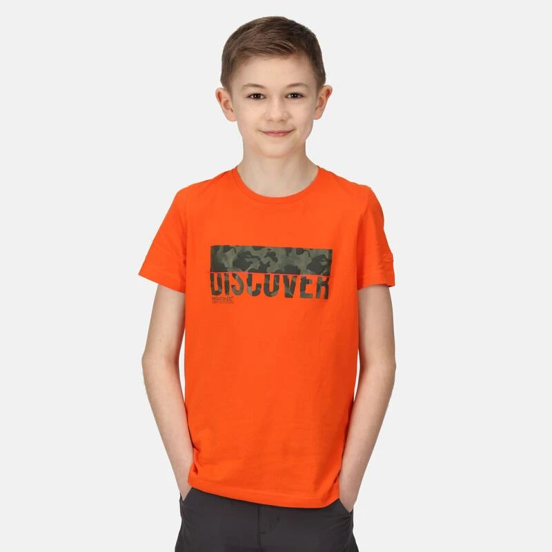 Regatta Bosley V T-shirt De Marche à Manches Courtes Pour Enfant - Orange – Image 5