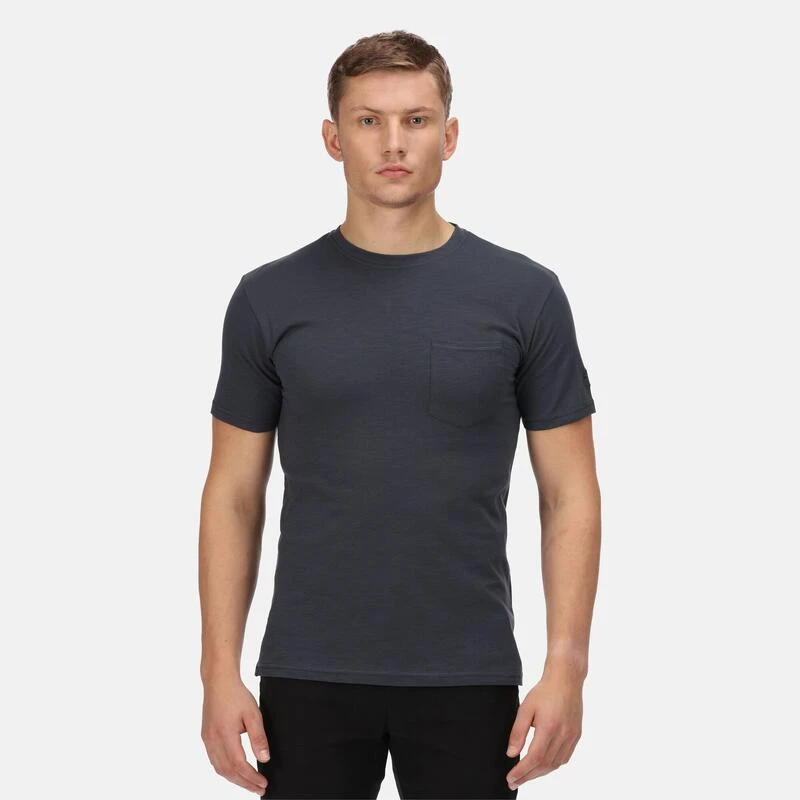 Regatta Caelum T-shirt De Marche à Manches Courtes Pour Homme - Gris Foncé – Image 5
