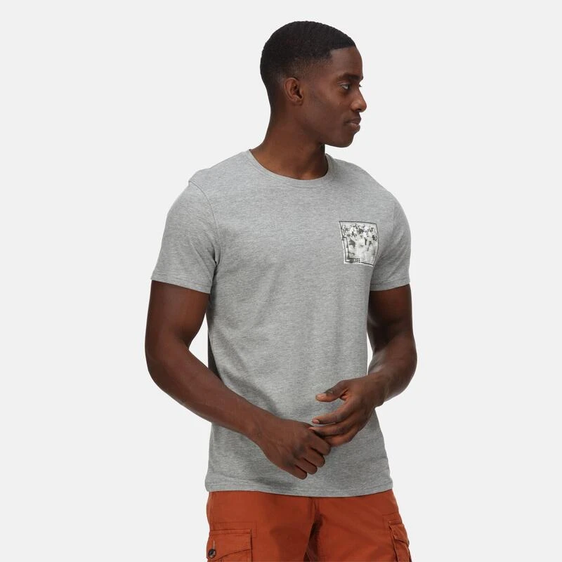 Regatta Cline VI T-shirt De Marche à Manches Courtes Pour Homme - Gris Clair – Image 5