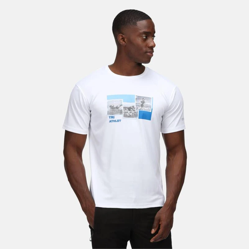 Regatta Fingal Slogan T-shirt De Marche à Manches Courtes Pour Homme - Blanc – Image 5