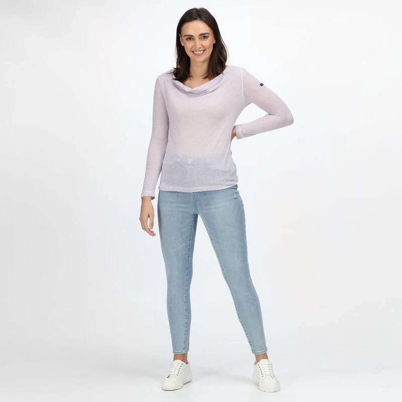 Regatta Frayda T-Shirt De Randonnée Col Bénitier Pour Femme - Violet Clair – Image 3