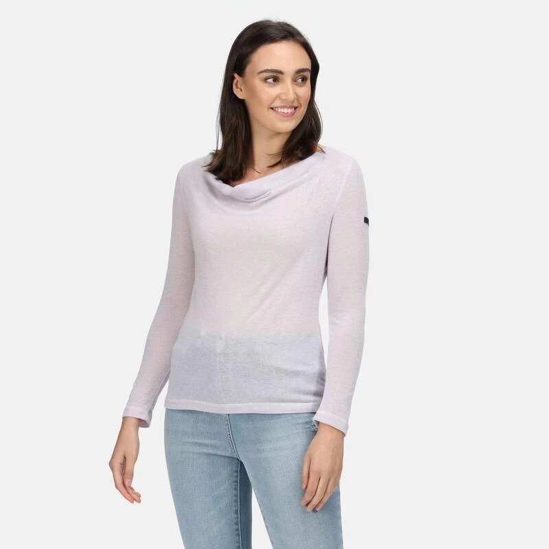 Regatta Frayda T-Shirt De Randonnée Col Bénitier Pour Femme - Violet Clair