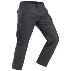 Pantalon Cargo De Trek Voyage - TRAVEL 100 Warm Gris Homme