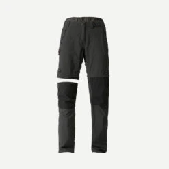 Pantalon Modulable 2 En 1 De Trek Montagne - MT100 Gris Femme