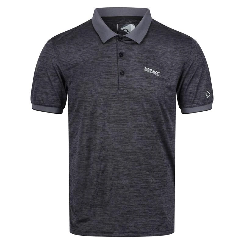 Regatta Remex II Polo Fitness à Manches Courtes Pour Homme - Gris Moyen – Image 3