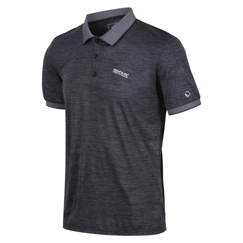 Regatta Remex II Polo Fitness à Manches Courtes Pour Homme - Gris Moyen
