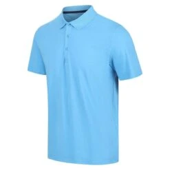Regatta Sinton Polo Fitness à Manches Courtes Pour Homme - Bleu Pâle