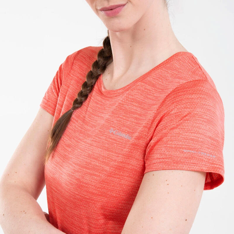 T-shirt Manches Courtes De Randonnée - Columbia Alpine Chill Rouge - Femme – Image 5