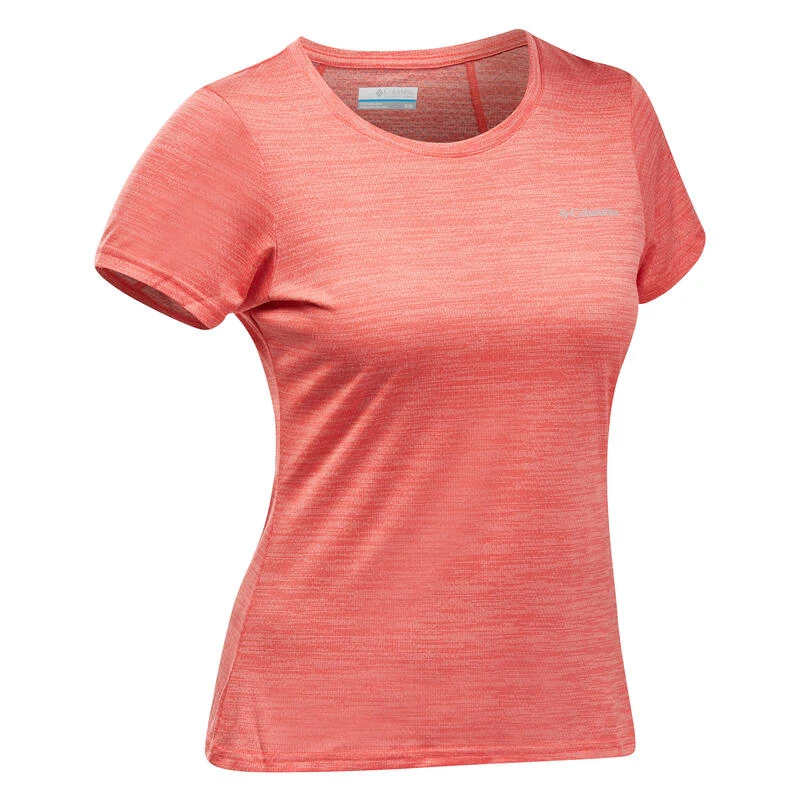 T-shirt Manches Courtes De Randonnée - Columbia Alpine Chill Rouge - Femme